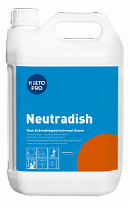 Kiilto Neutradish / концентрированное нейтральное жидкое моющее средство  для посуды / 5 л